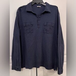 Men's Calvin Klein Long Sleeve Shirt with Chest Pockets - Size XL